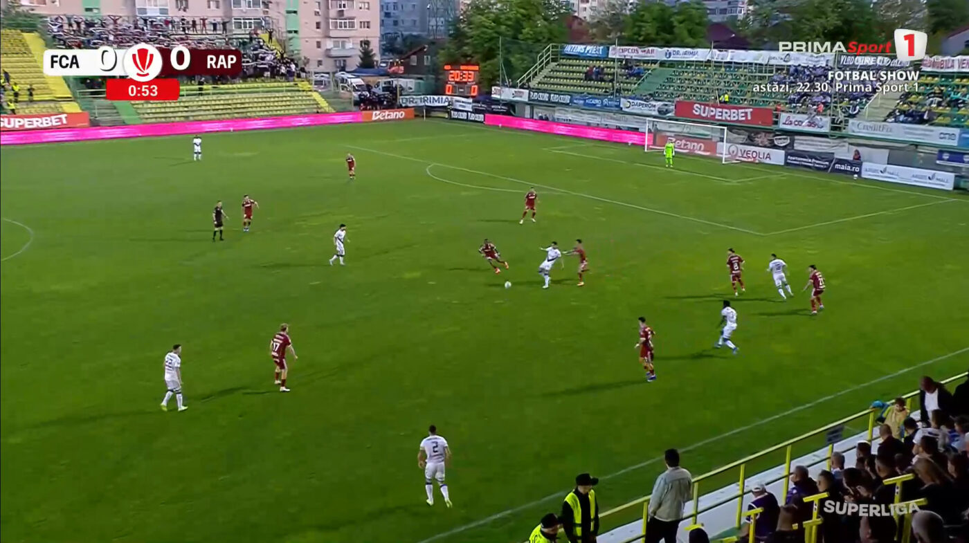 LIVE FC Argeș – Rapid 0-0, Live Text Online, în etapa 9 din play-off-ul Superligii. Ocazie mare a lui Paraschiv