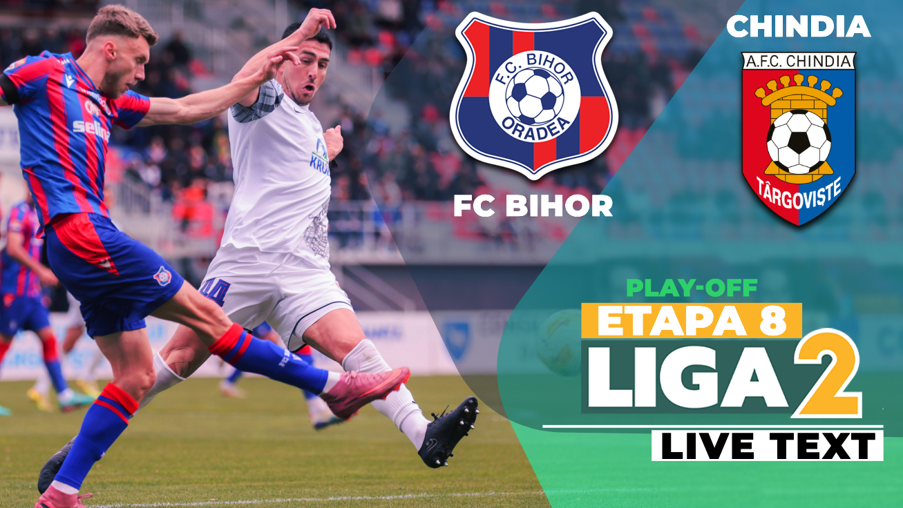 FC Bihor învinge din nou la scor Chindia și-și asigură, sportiv, prezența în al doilea baraj de promovare. Dâmbovițenii nu mai pot scăpa de ultimul loc din play-off-ul Ligii 2