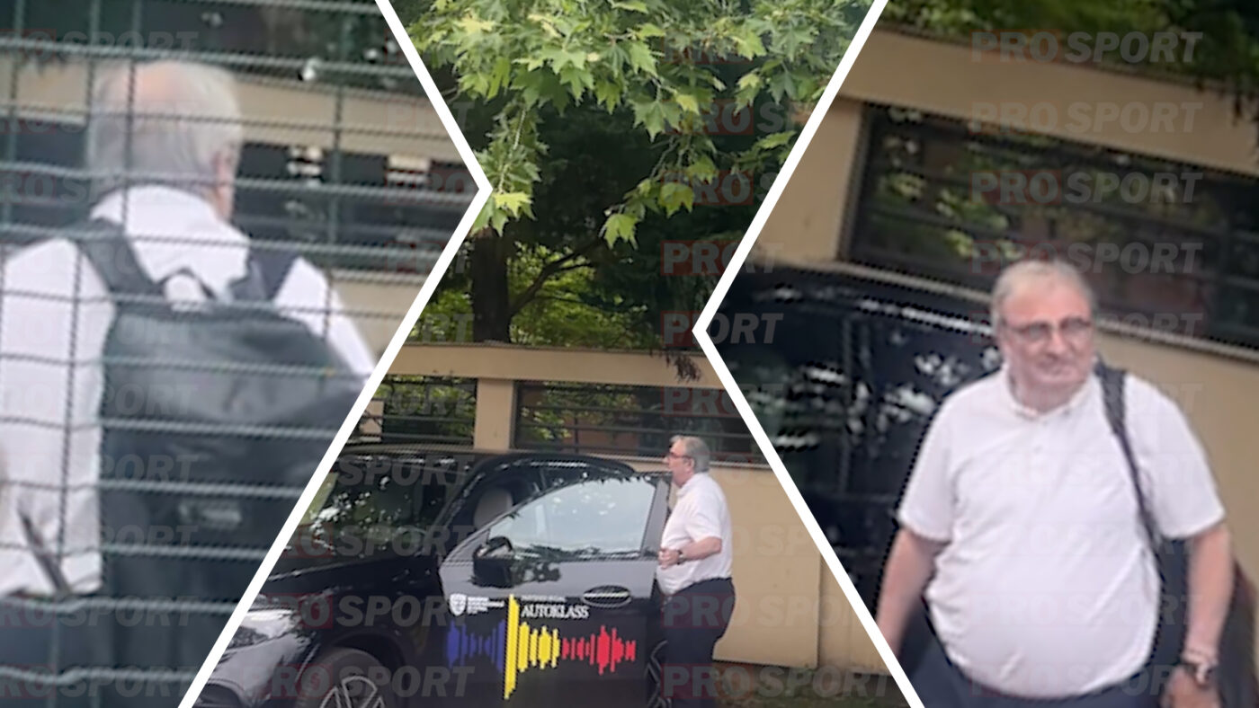 FOTO PAPARAZZI Mihai Stoichiță, ajutat de muncitori să sară șanțul! Strada unde locuiește e „spartă” cu lucrări de reabilitare