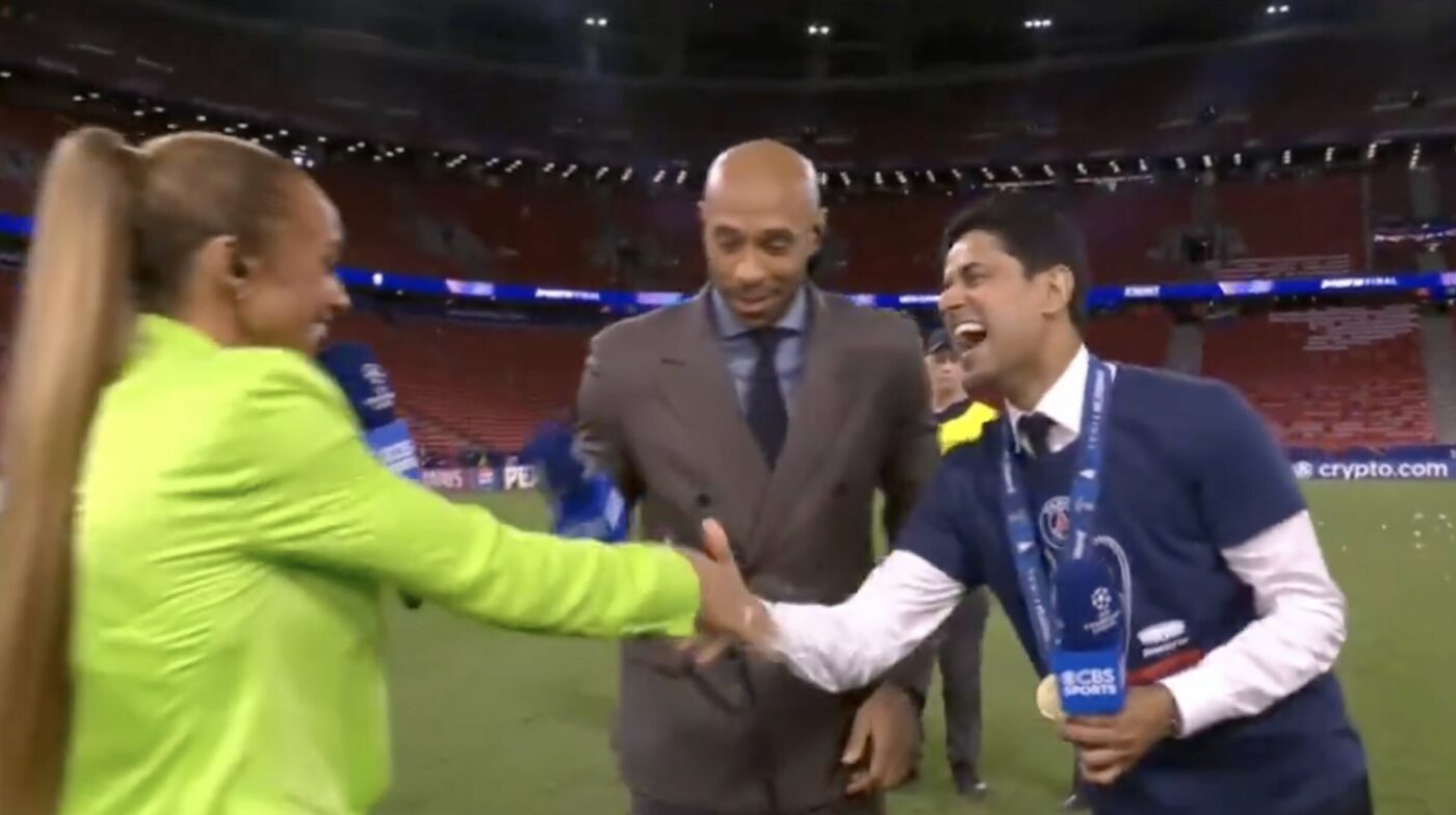 VIDEO Nasser Al-Khelaifi și Thierry Henry, dialog în direct la tv după finala UCL. „Cum ai putut să-i faci una ca asta?”