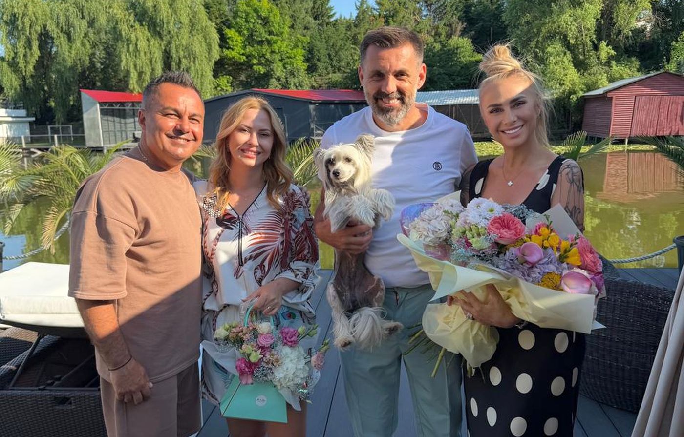 Întâlnire de gradul zero la Snagov: Anamaria Prodan, Zeljko Kopic și Florentin Petre! Nici câinele identic cu al lui Cristiano Ronaldo n-a lipsit
