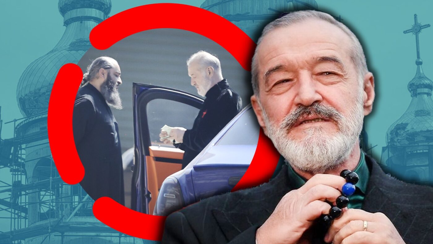 FOTO PAPARAZZI Imagini de neratat cu Gigi Becali! Miliardarul, măsură anti-inflație: a scos teancul și a plătit până și preotul în euro!