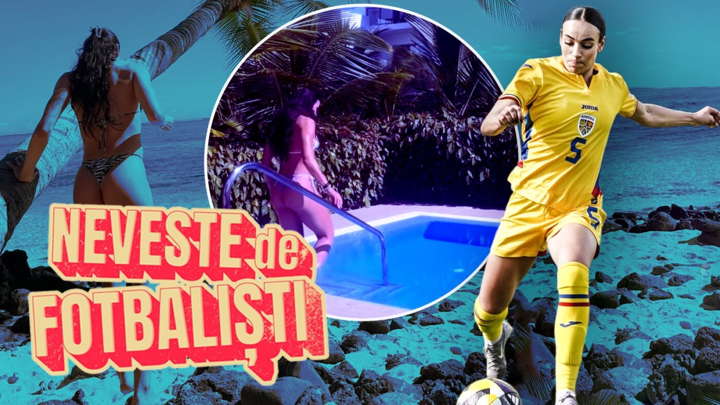 EXTRA Cea mai frumoasă fotbalistă din România s-a filmat în piscină și a rupt internetul în două! Alături a apărut și soțul, oficial în fotbalul românesc
