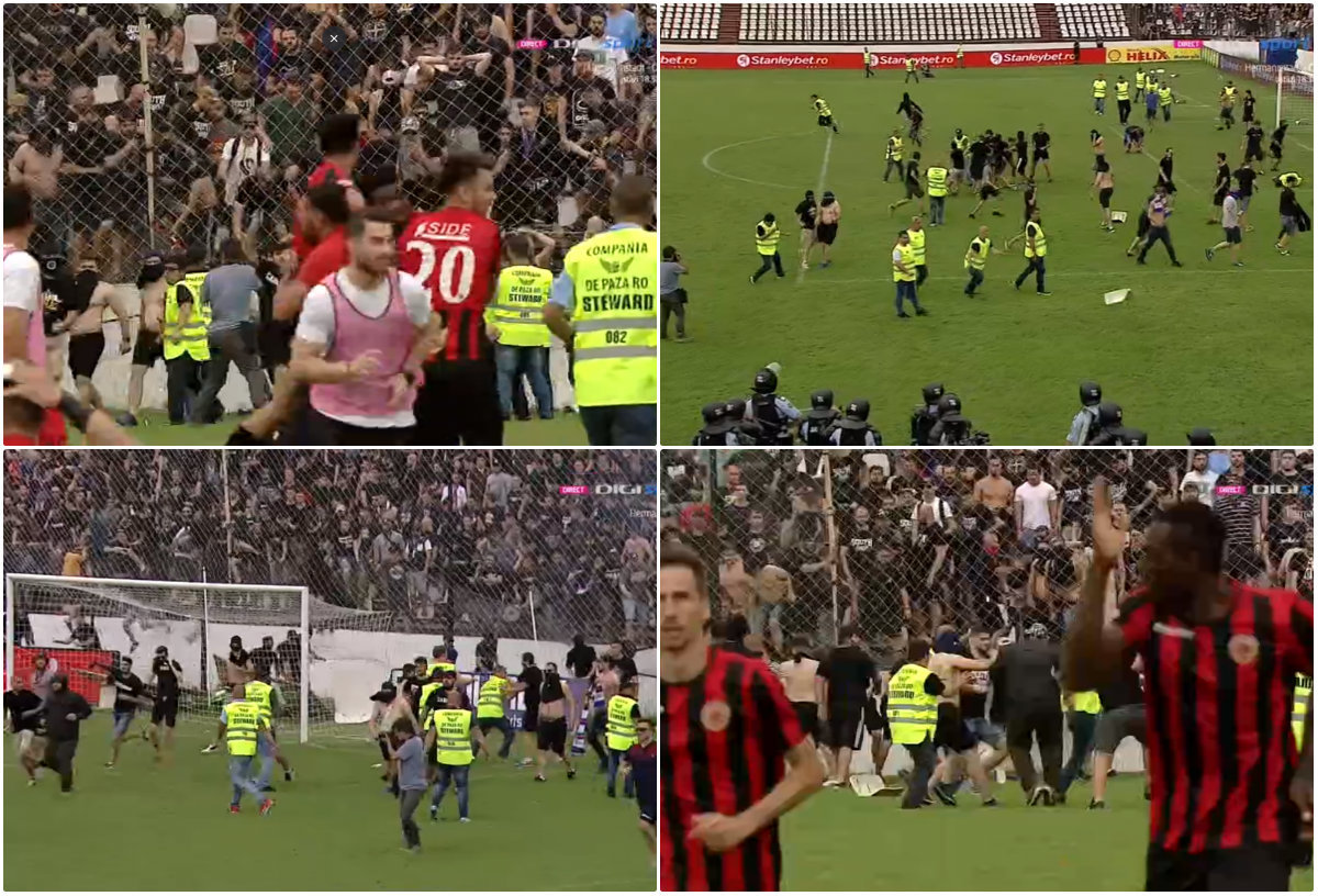 Video Èi Foto Suporterii Stelei Nu Au Suportat CÄ Au Ratat Promovarea Haos Pe Terenul Din Regie Imediat DupÄ Fluierul De Final Al Arbitrului JucÄtorii Lui Carmen Au Fugit De FricÄ