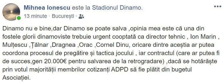 mihnea ionescu dinamo retrogradare pch