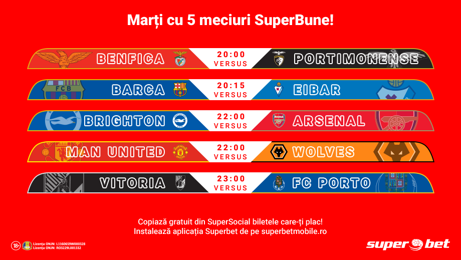 Ziua de SuperPariuri! Ce joci în cele mai tari 5 meciuri de azi?