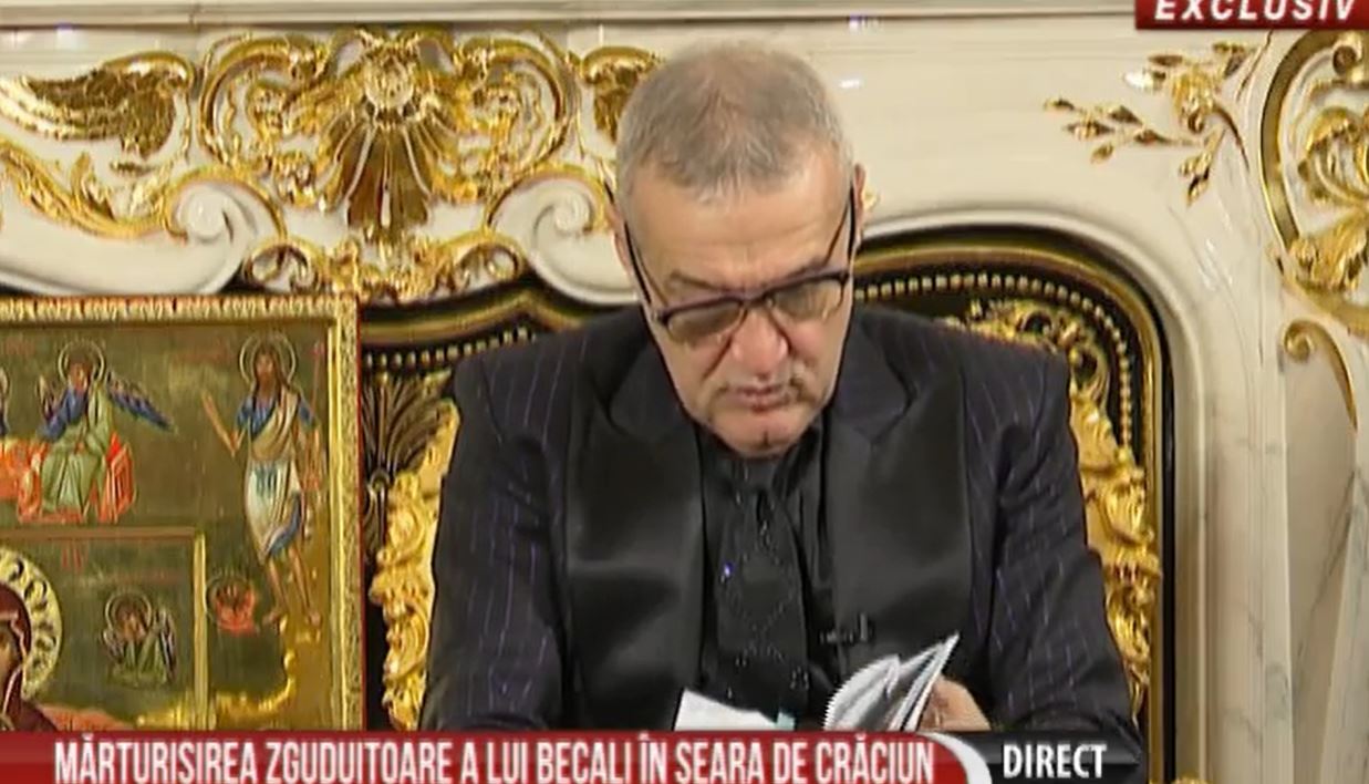 Gigi Becali revine în lumina reflectoarelor! Lecția de religie pe care a predat-o în seara de Crăciun la TV! Cum explică patronul FCSB minunea împărtășaniei