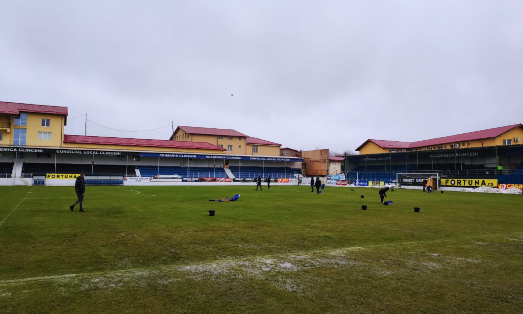 Academica Clinceni – FC Argeș a fost amânat. Probleme mari cu gazonul, din cauza ploilor din ultimele zile
