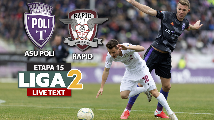 Rapid câștigă fără probleme derby-ul frățesc cu ASU Poli, cu goluri marcate de fundașii centrali. Arbitrul nu l-a eliminat pe Raul Costin în primele minute și n-a dat un penalty pentru timișoreni