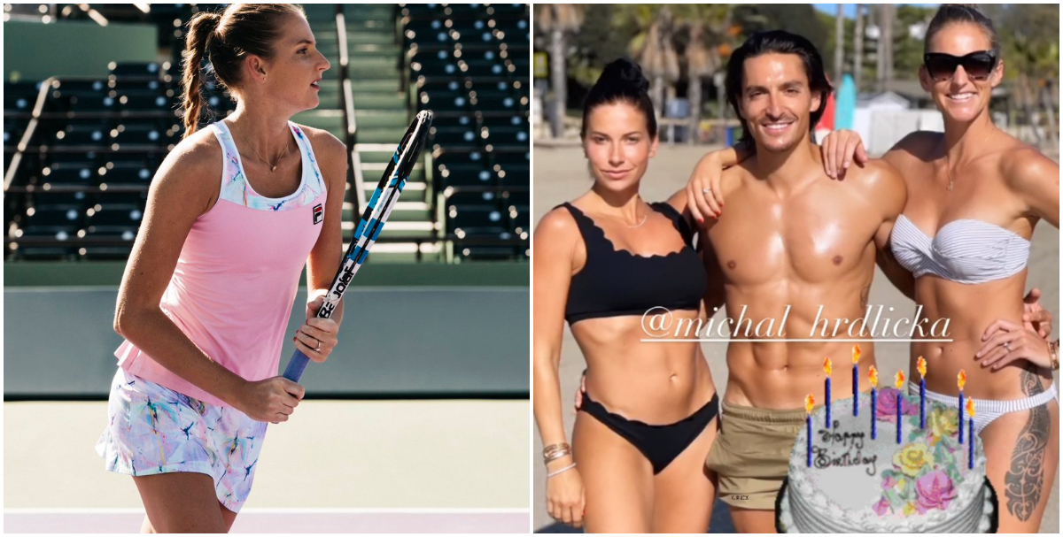 Karolina Pliskova a atras toate privirile împreună cu o prietenă misterioasă! Rivala Simonei Halep arată total diferit în costum de baie | GALERIE FOTO