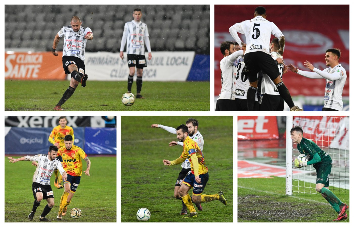 ”U” Cluj, din mocirlă, în play-off! Pe un gazon oribil al Cluj Arenei, golul lui Tamaș a făcut diferența cu Ripensia
