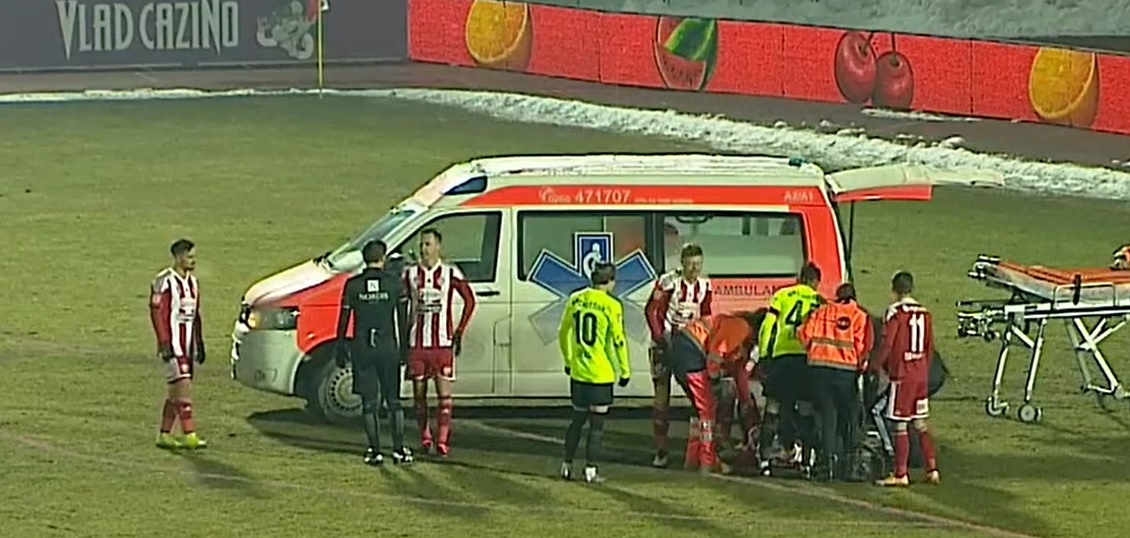 Florin Ștefan, accidentare „horror” la Sfântu Gheorghe! Primul verdict al medicilor după ce a fost dus de urgență la spital | FOTO
