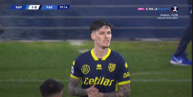 Dennis Man a debutat la Parma! Primele imagini cu românul pe teren, în Serie A, după transferul record de la FCSB