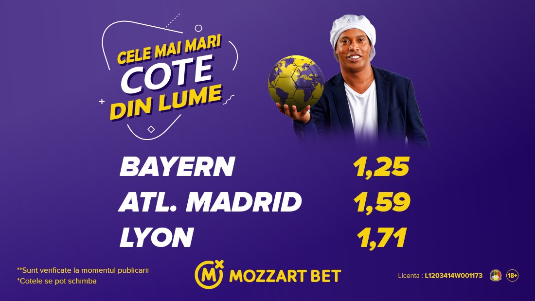 Avancronica de Duminica si cote mari la Mozzart Bet