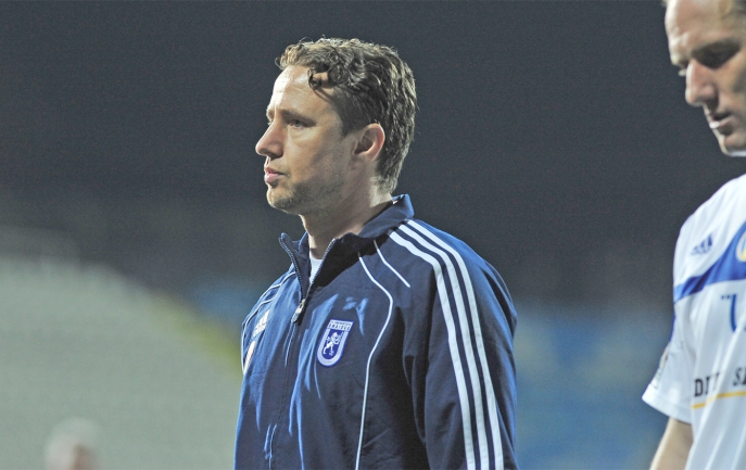 Reghecampf este alături de Dorel Stoica pe vremea în care antrena FC Universitatea Craiova