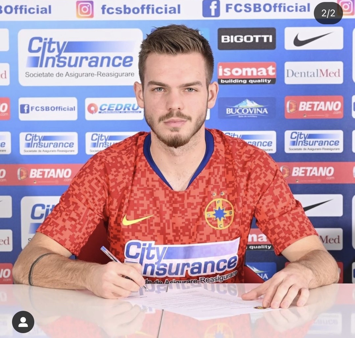Denis Haruț, prezentat oficial de FCSB. Prima reacție a fundașului + Ce număr a ales să poarte | FOTO