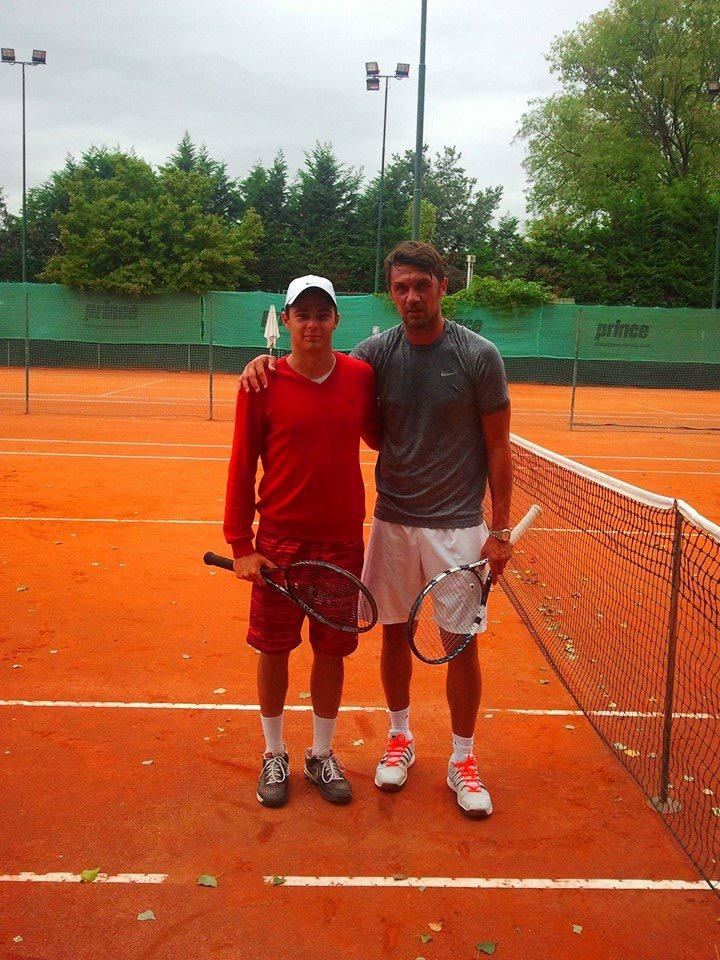 Alex Balica, alături de Paolo Maldini