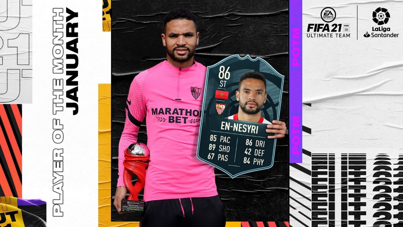 Jucătorul lunii în FIFA 21. Youssef En-Nesyri a primit un card excelent