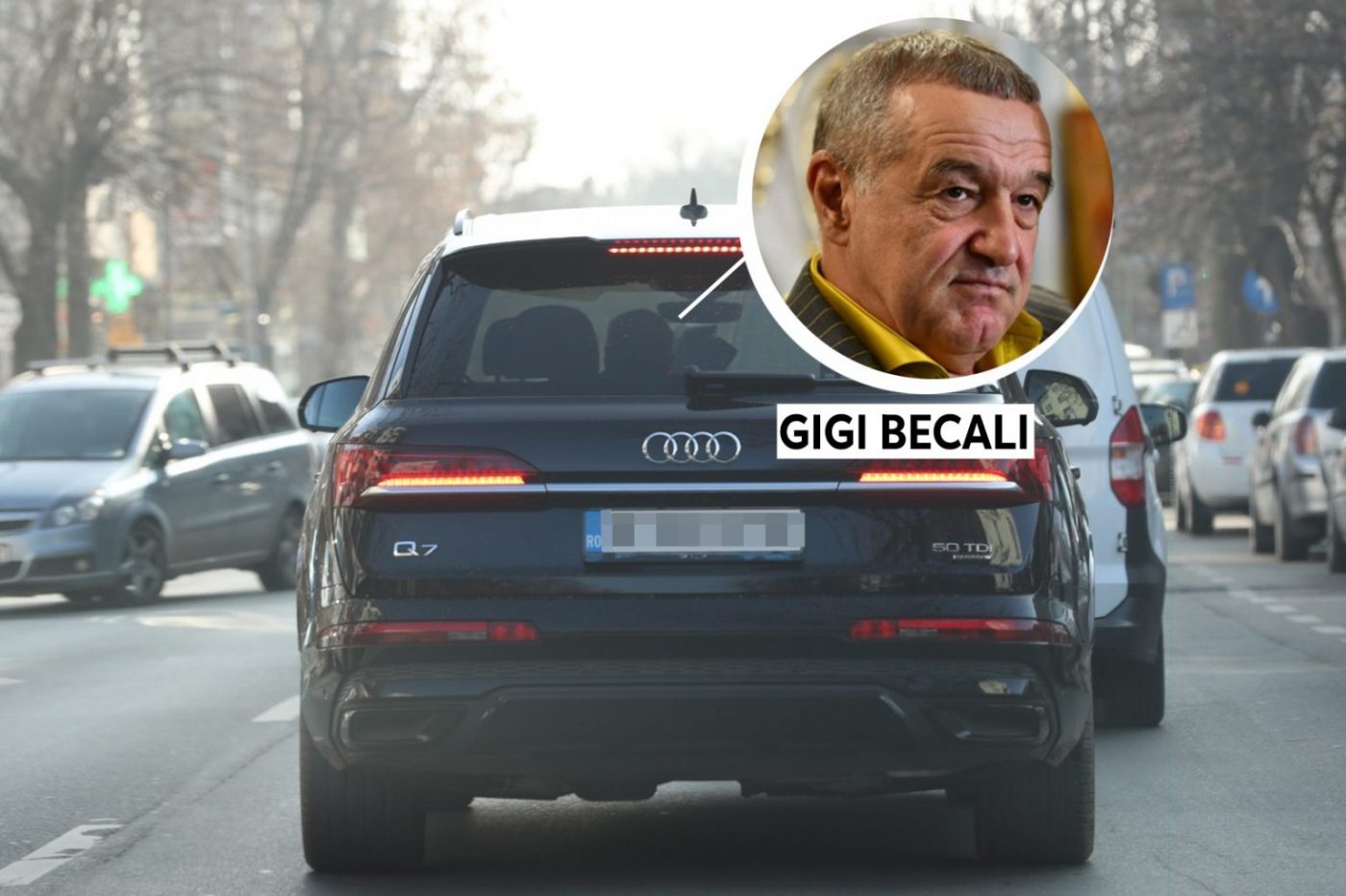 Gigi Becali, spectacol pe străzile din București cu o nouă mașină de lux: Un Audi Q7! Cum a fost surprins la volan și cât a dat pe noua „bijuterie” | FOTO