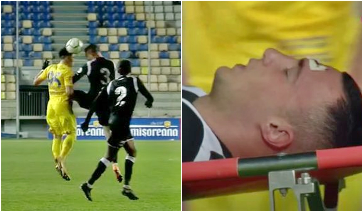Accidentare horror în Petrolul – Poli Iași! Nikolaos Baxevanos, plin de sânge! Ambulanța a pătruns rapid pe teren | FOTO
