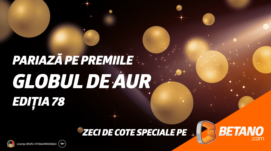 Weekend special pe Betano! Pariuri pe toate categoriile la Premiile Globul de Aur, ediția 78