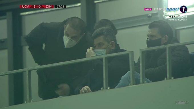 Marinos Ouzounidis în tribune la Universitatea Craiova - Dinamo