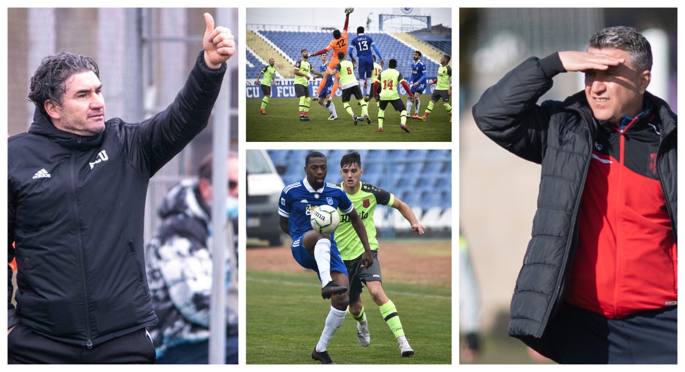 Reacțiile antrenorilor Ovidiu Stângă și Alin Minteuan după amicalul “FC U” Craiova – CSM Reșita. ”Cu jocul din prima repriză, abia putem intra în play-off!” / ”Am vrut să văd la ce nivel suntem”