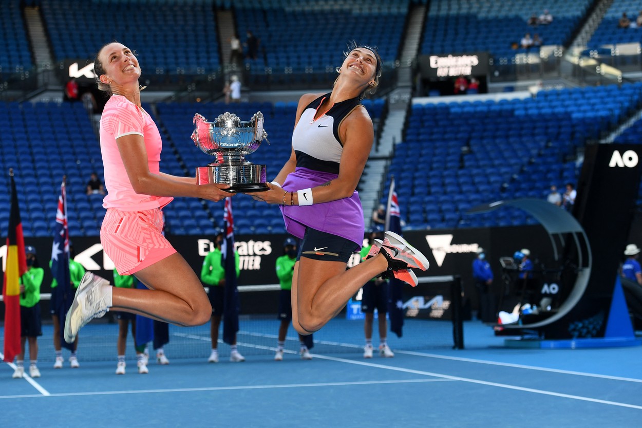 Victorie pentru Elisa Mertens și Arina Sabalenka! Au cucerit titlul în proba de dublu feminin la Australian Open