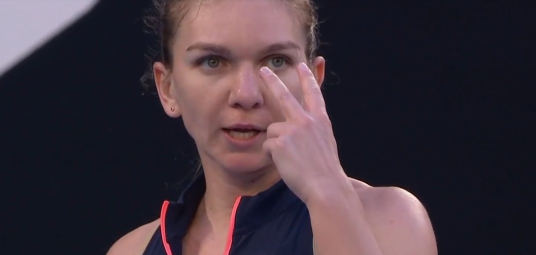 Simona Halep Gest GrÄƒitor FaÈ›Äƒ De Iga Swiatek Inainte De A O RÄƒpune La Australian Open Sunt Cu Ochii Pe Tine Foto