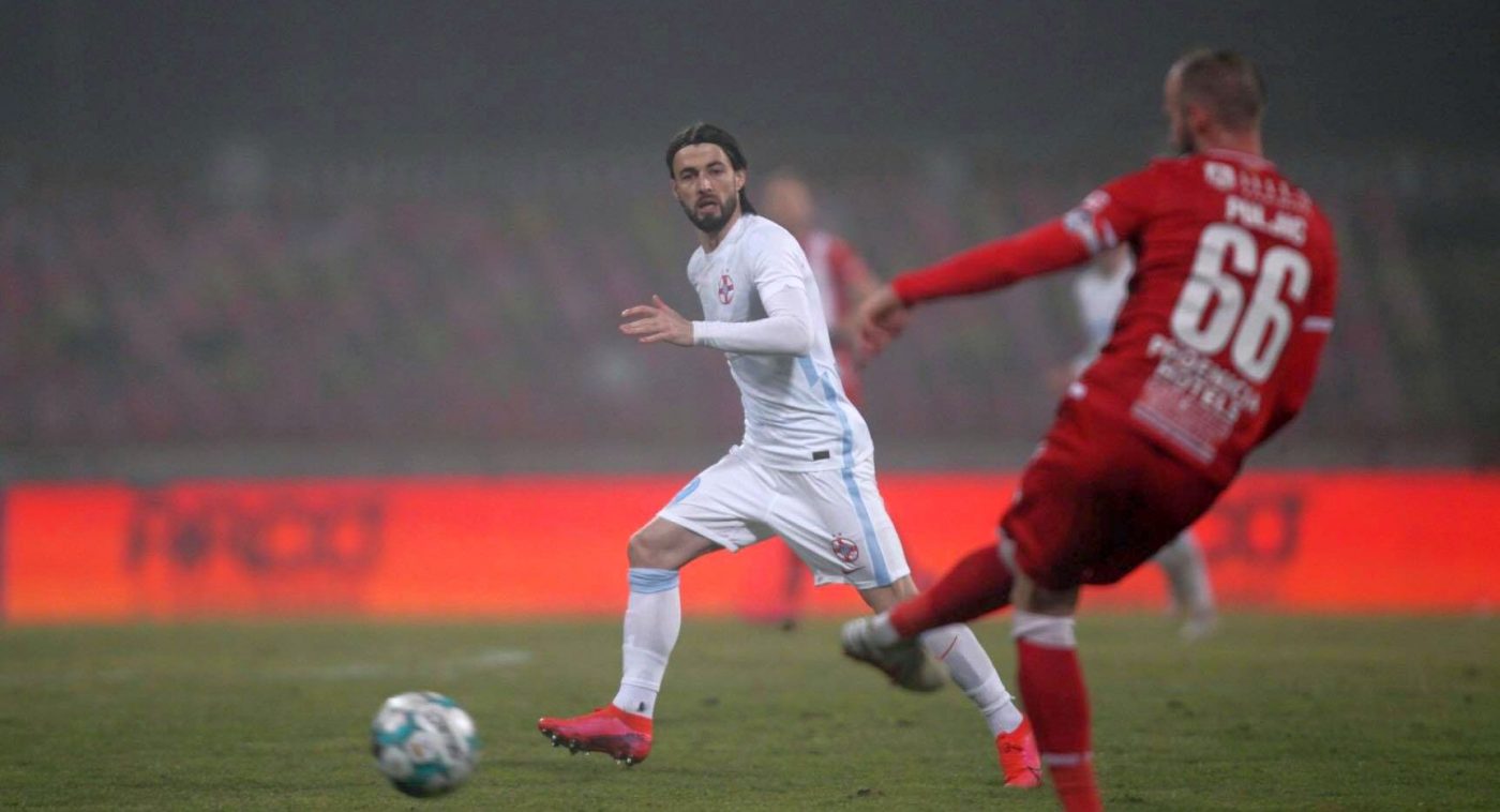Ante Vukusic și-a făcut debutul la FCSB în derby-ul cu Dinamo și a ratat o ocazie uriașă! Cum a trimis mingea în bară | FOTO