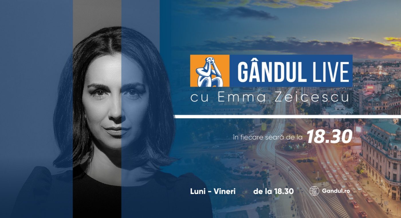 GÂNDUL LIVE cu Emma Zeicescu din 15 martie de la 18.30! De la 20.30 ai GÂNDUL NEWS – retrospectiva zilei în 5 minute!