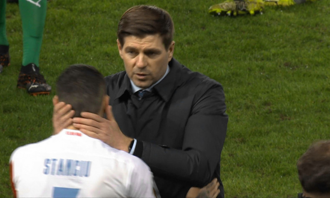 Steven Gerrard, mesaj special pentru Nicolae Stanciu după super golul românului cu Rangers! Ce i-a transmis jucătorului Slaviei Praga, chiar pe teren