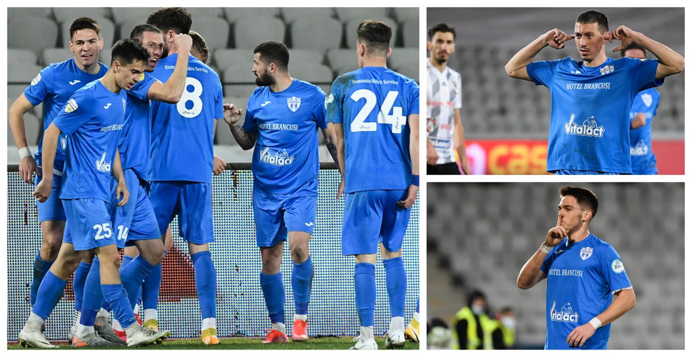 Eroii victoriei Viitorului Pandurii cu ”U” Cluj! Alin Țegle și Daniel Paraschiv și-au dus echipa în premieră în semifinalele Cupei României: ”Ne-a tras Mister puțin de urechi, la pauză”