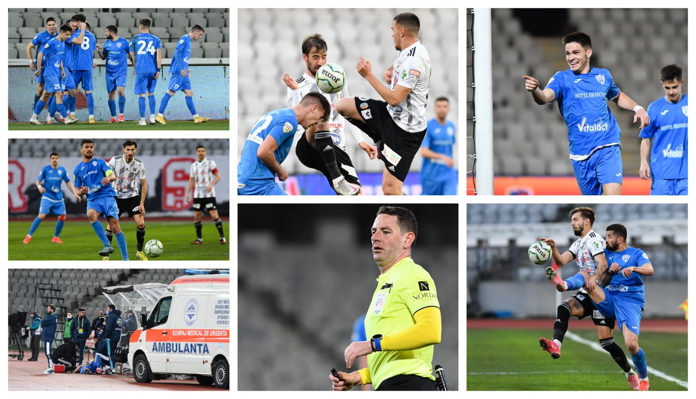 Călcâiul lui Taub, capul lui Luchin și glezna lui Paraschiv! Viitorul Pandurii, în semifinalele Cupei României după ce elimină ”U” Cluj pe Cluj Arena