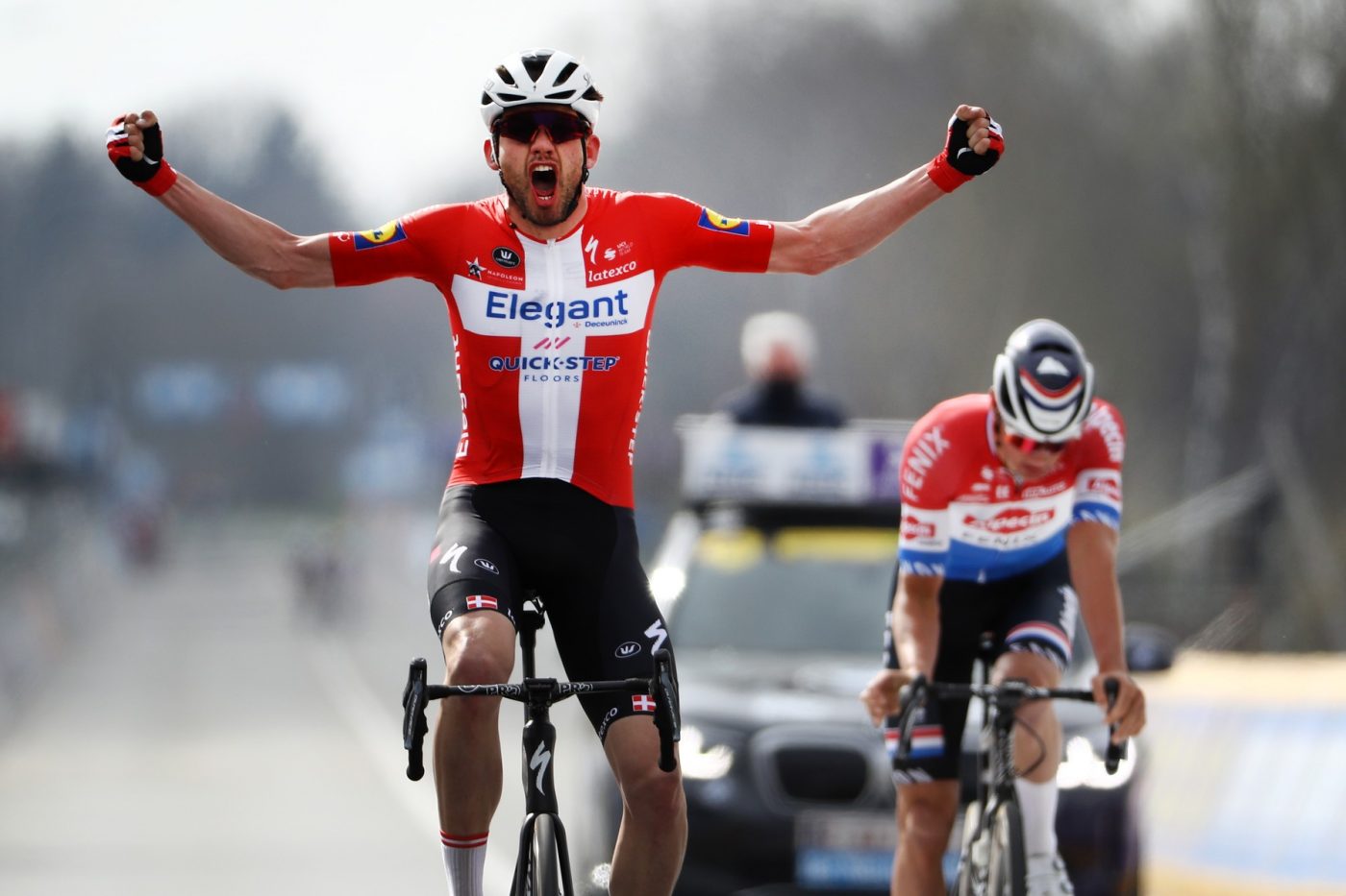 Kasper Asgreen, victoria carierei! Danezul a scris istorie după ce l-a învins pe Mathieu Van Der Poel în Turul Flandrei | VIDEO