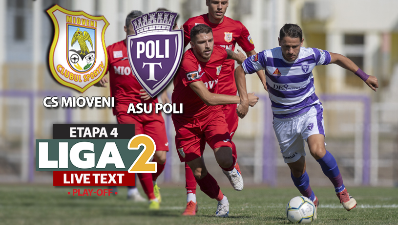 CS Mioveni a ridiculizat ASU Poli chiar și în inferioritate numerică! Argeșenii câștigă la scor pe teren propriu și se apropie de primele două clasate din play-off