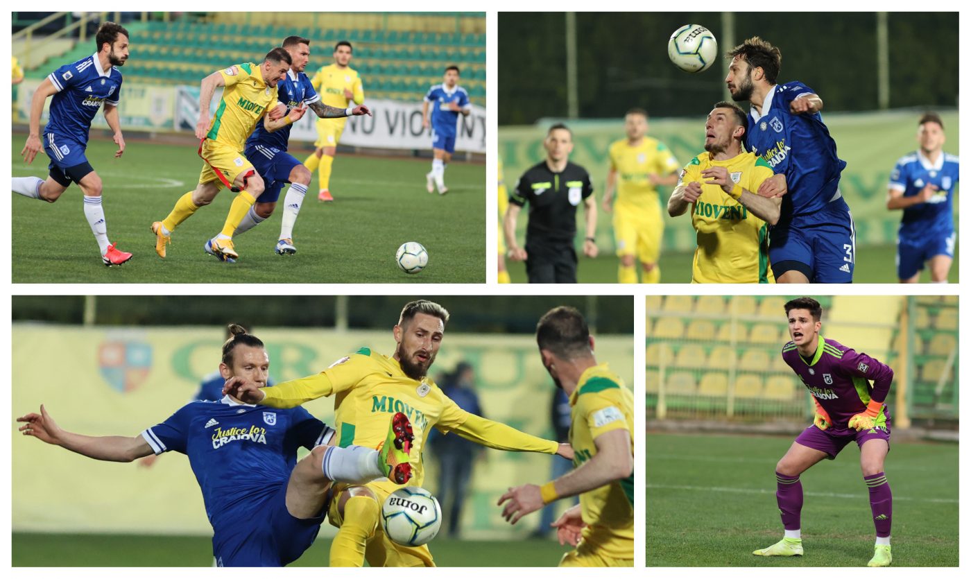 La Mioveni, de 1 aprilie, a fost păcălit fotbalul! CS Mioveni şi ”FC U” Craiova au remizat, după o luptă surdo-mută