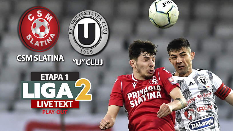 ”U” Cluj obține la Slatina cea mai clasară victorie în acest sezon de Liga 2, însă își asigură doar salvarea de la retrogradare. Oltenii sunt ca și picați în Liga 3