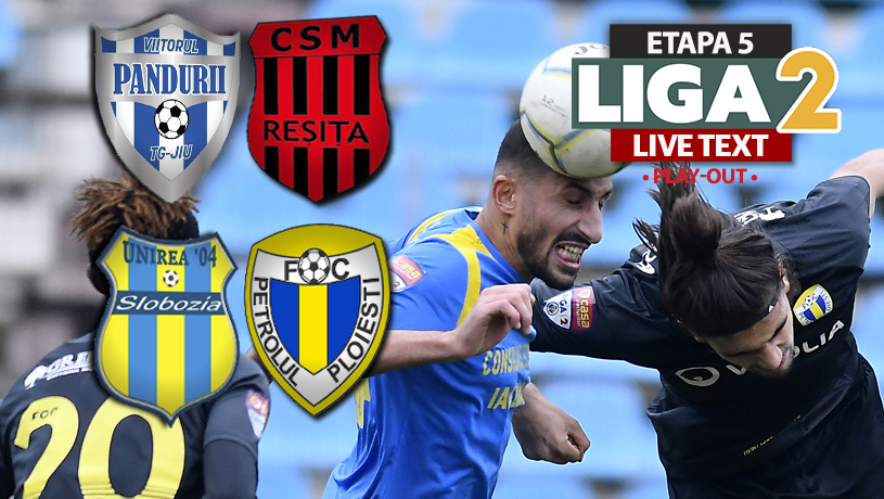 Unirea Slobozia ia un punct din meciul cu Petrolul și egalează CSM Reșița, învinsă spectaculos de Viitorul Pandurii, în lupta pentru evitarea ultimului loc direct retrogradabil din Liga 2