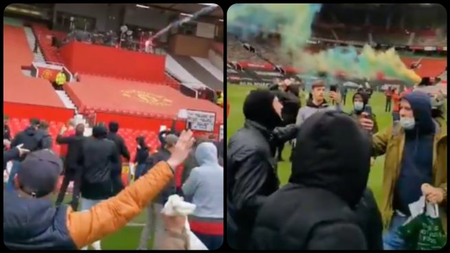 Haos incredibil înaintea derby-ului Manchester United – Liverpool! Fanii furioși au pătruns pe teren și meciul riscă să fie amânat | FOTO&VIDEO