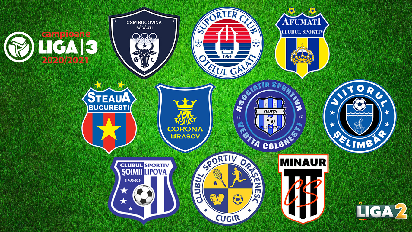 Liga 3 s-a încheiat, ele sunt cele 10 campioane ale ediției 2020/2021. Cele 10 meciuri de baraj pentru promovarea în Liga 2