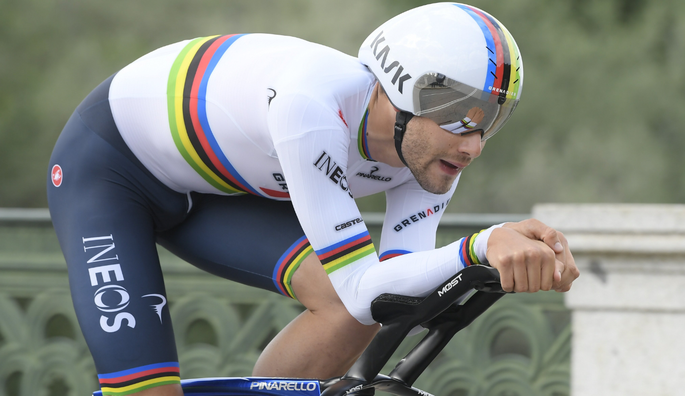 Filippo Ganna este primul lider în Turul Italiei 2021, după ce a câștigat clar contratimpul individual de la Torino