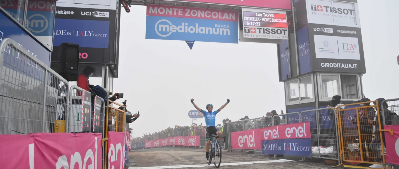 Surpriză uriașă pe Muntele Zoncolan în Turul Italiei: Lorenzo Fortunato a obținut victoria careirei, deși este un debutant într-un Mare Tur. Cum a trăit Alberto Contador pe finalul cursei!
