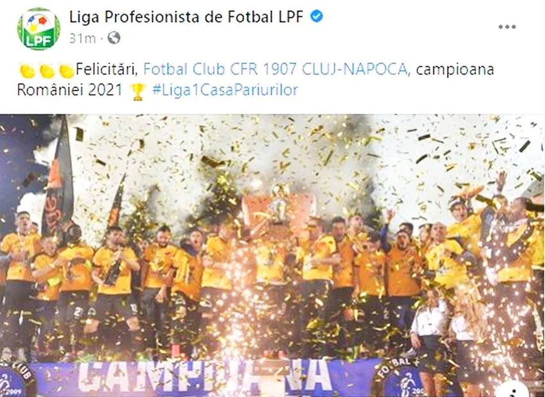 LPF, gafă de proporții! Felicitări pentru CFR, dar a ieșit cu totul altceva!