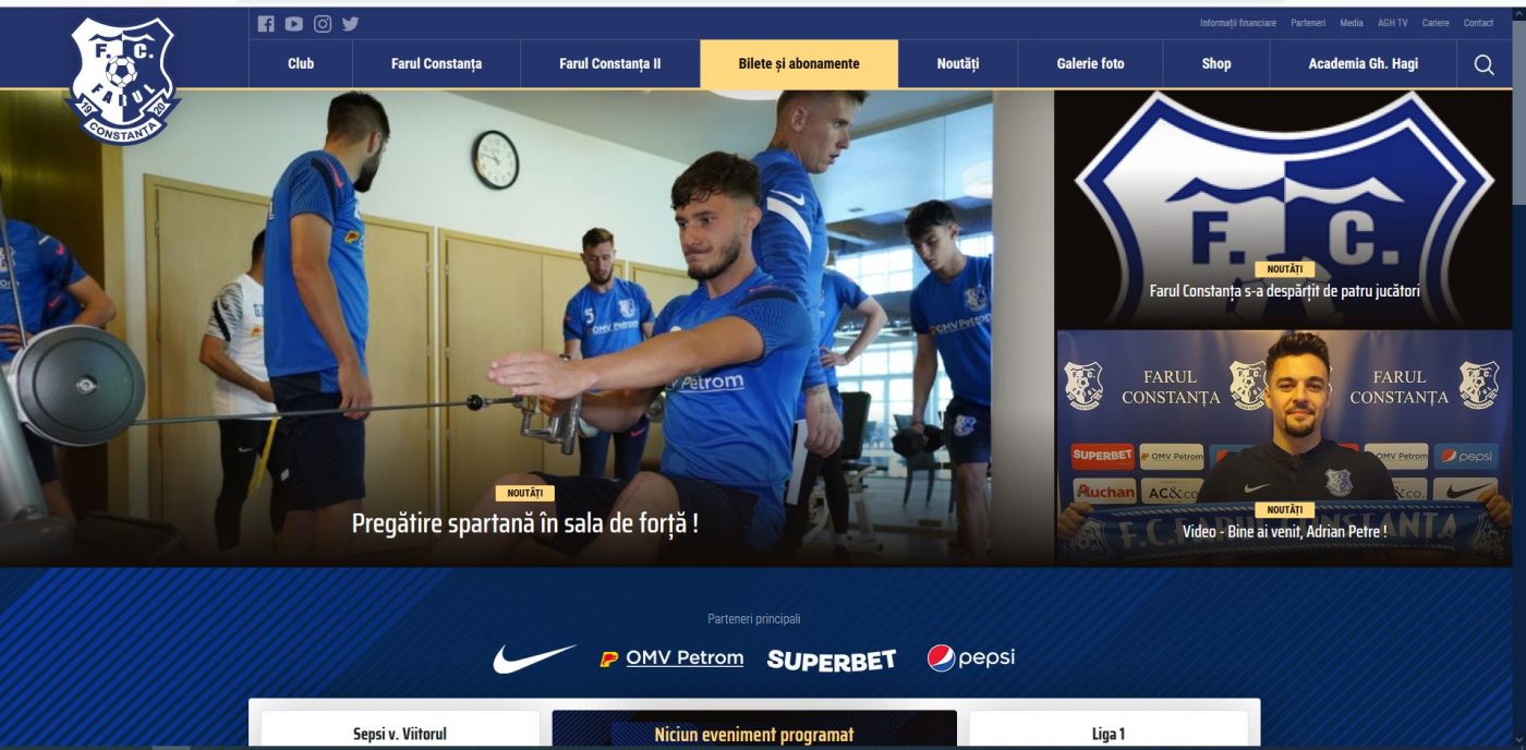 Fuziunea Viitorul – Farul s-a produs și în mediul online! Cum arată noul site al echipei constănțene