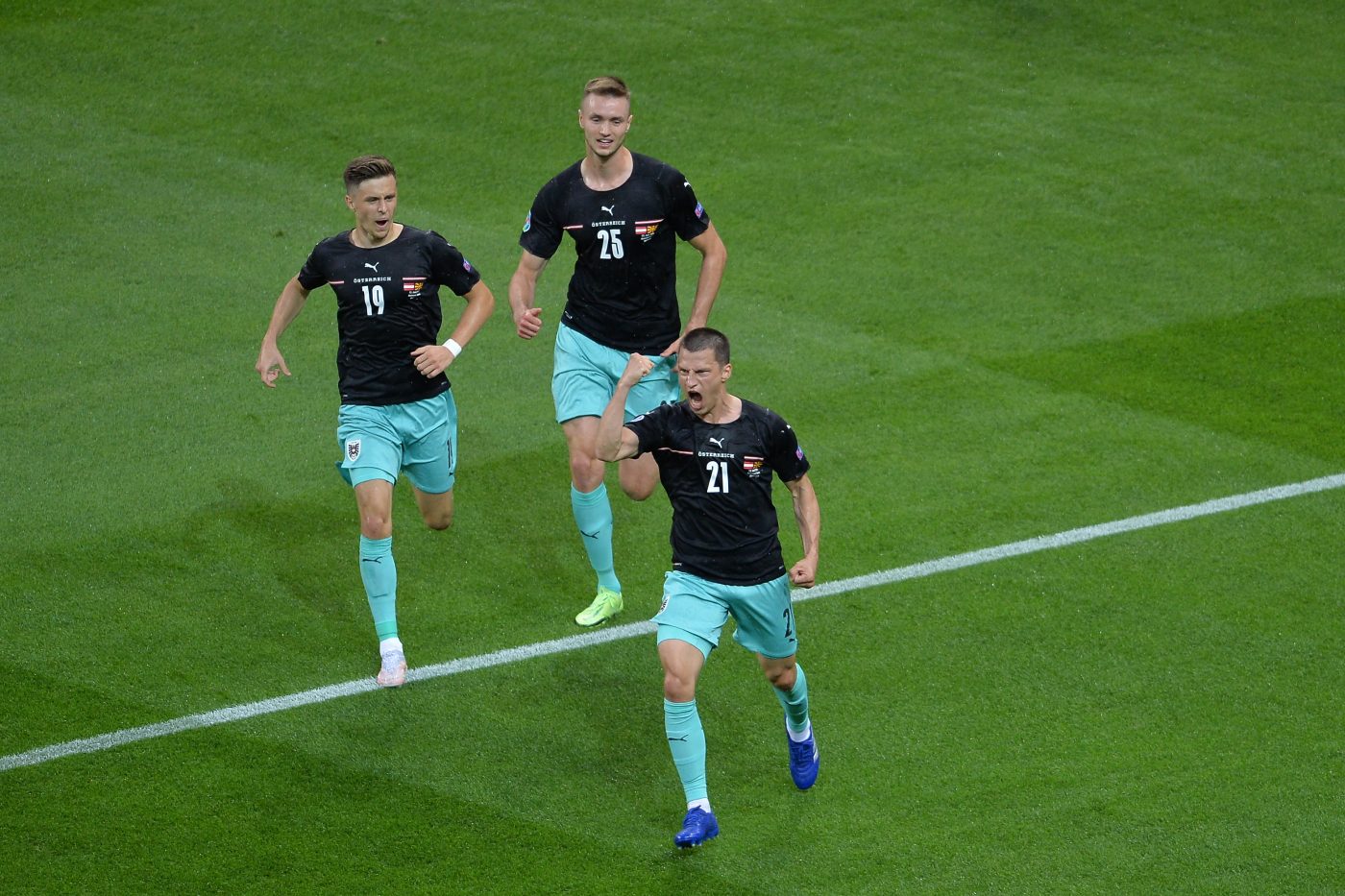 Christian Eriksen n-a fost uitat nici la București! Cine i-a dedicat golul pe Arena Națională, în victoria Austriei cu Macedonia de Nord, de la Euro 2020 | FOTO