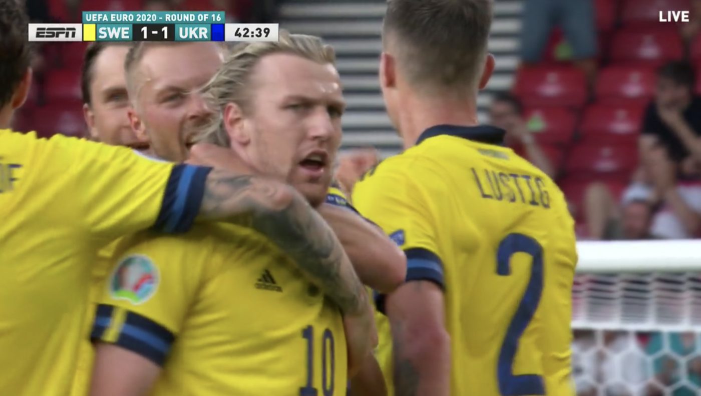 Suedia – Ucraina 1-1, Live Video Online. Forsberg, două bare și un gol în optimile Euro 2020