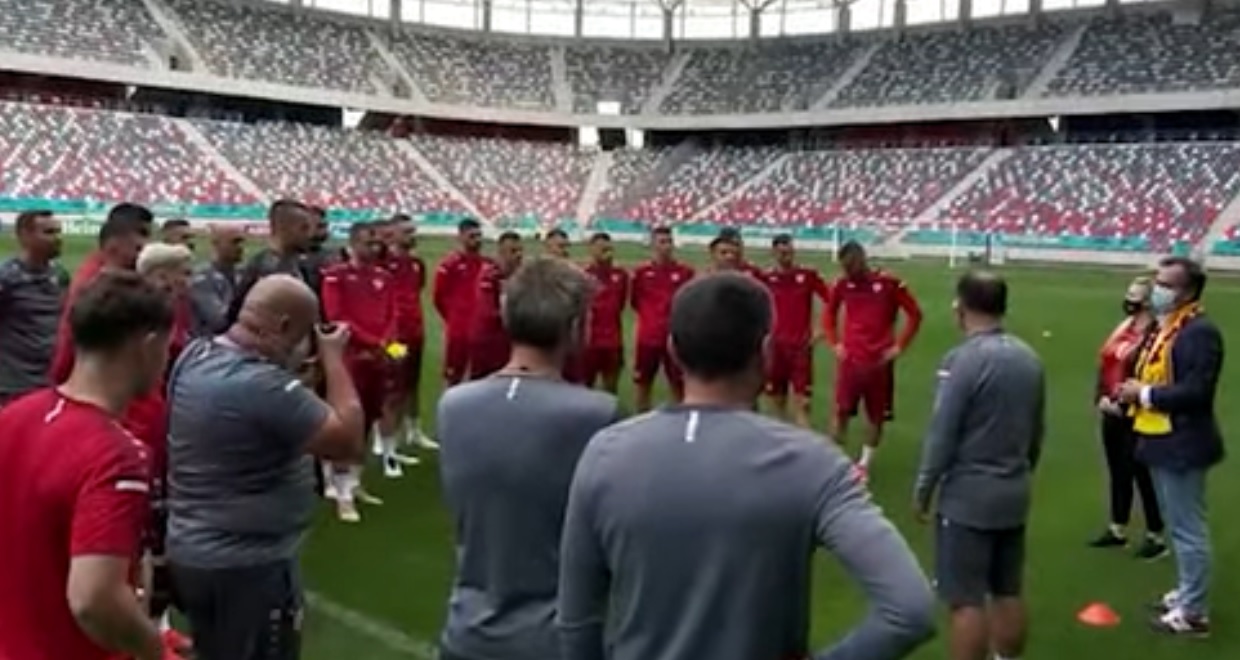 Naționala Macedoniei de Nord s-a antrenat marți seara pe noua arenă din Ghencea | VIDEO