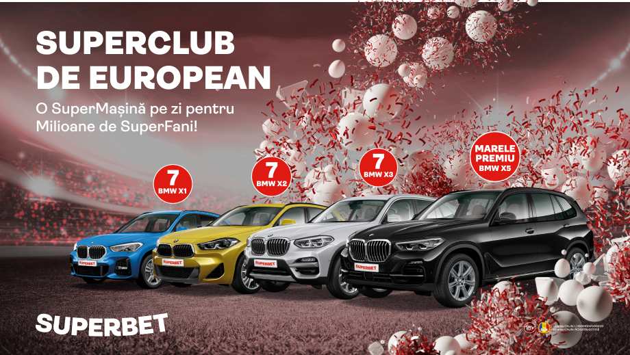 Superbet te pune pe 4 roți! Câștigă o SuperMașină la Campionatul European!