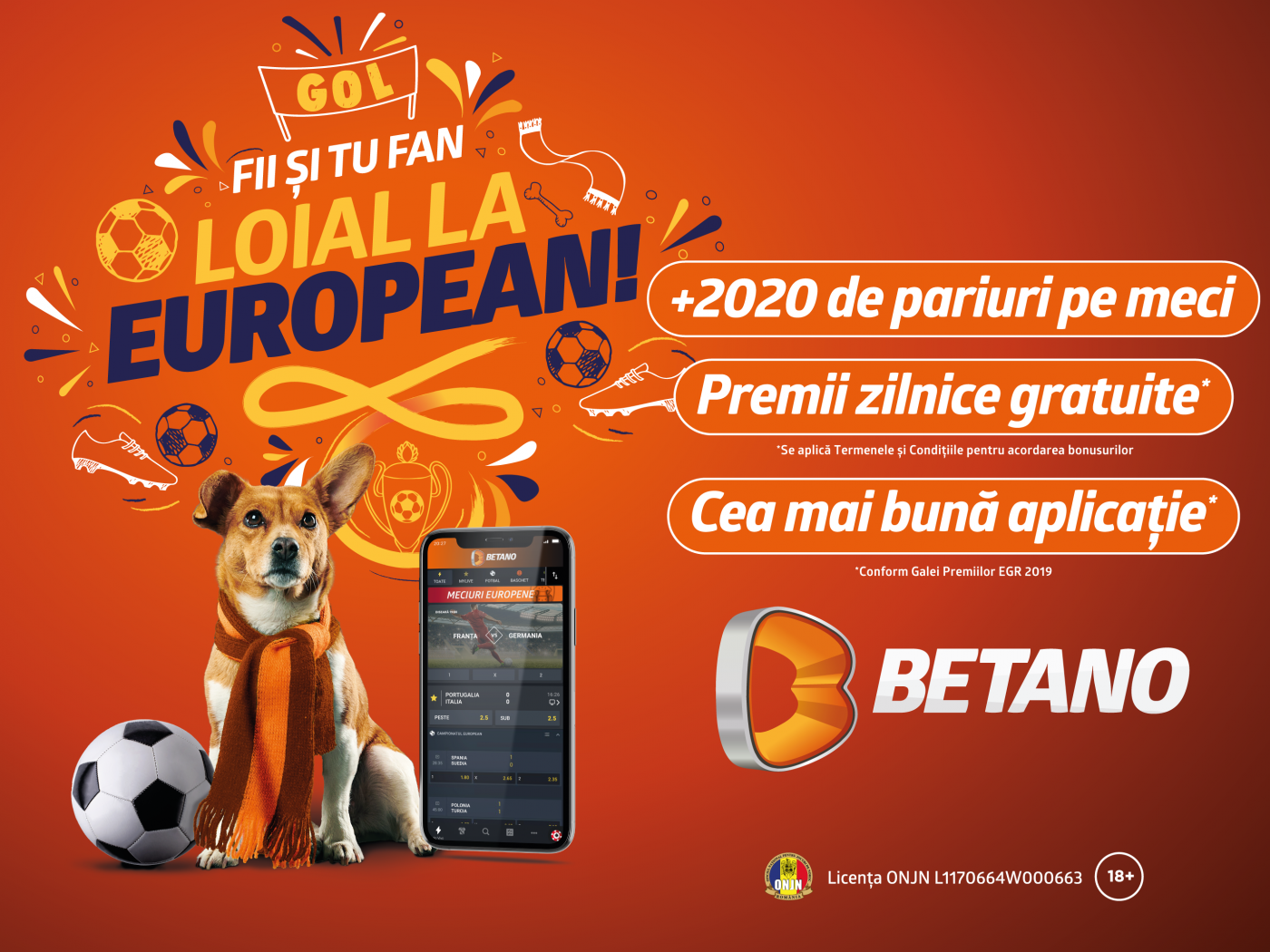 Betano, cea mai diversificată ofertă de pariere din România pentru Europeanul de Fotbal